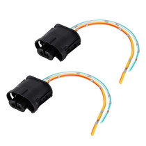 1 Pair Car H11 Bulb Holder Base Female Socket with Cable for BMW