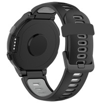 For Garmin Forerunner 220/230/235/620/630/735XT Two-color Silicone Watch Band(Black+Grey)