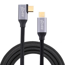 USB-C / Type-C Male to USB-C / Type-C Elbow Transmission Data Cable, Cable Length:3m