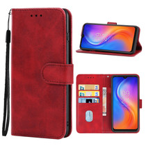 For Tecno  Spark 8 Leather Phone Case(Red)