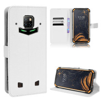 For Doogee S88 Pro / S88 Plus Diamond Texture Leather Phone Case(White)