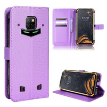 For Doogee S88 Pro / S88 Plus Diamond Texture Leather Phone Case(Purple)