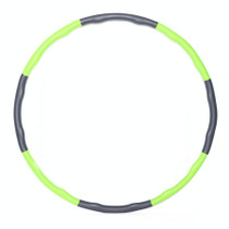 Removable Foam Thin Waist Fitness Ring(Green Gray 8 Sections)