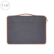 11.6 inch Fashion Casual Polyester + Nylon Laptop Handbag Briefcase Notebook Cover Case, For Macbook, Samsung, Lenovo, Xiaomi, Sony, DELL, CHUWI, ASUS, HP(Grey)