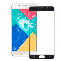 For Galaxy A7 (2016) / A710 Front Screen Outer Glass Lens (Black)