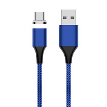 M11 5A USB to USB-C / Type-C Nylon Braided Magnetic Data Cable, Cable Length: 2m (Blue)
