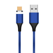 M11 5A USB to Micro USB Nylon Braided Magnetic Data Cable, Cable Length: 2m (Blue)