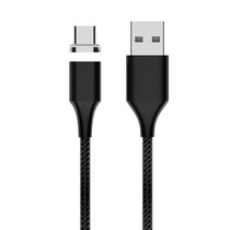 M11 3A USB to USB-C / Type-C Nylon Braided Magnetic Data Cable, Cable Length: 2m (Black)