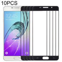 For Samsung Galaxy A7 (2016) / A710 10pcs Front Screen Outer Glass Lens (Black)