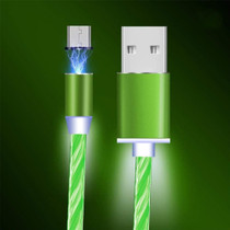 USB to Micro USB 360-degree Magnetic Attraction Colorful Streamer Data Cable, Cable Length: 1m(Green)