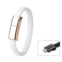 XJ-71 20cm USB to Micro USB Bracelet Charging Data Cable(White)