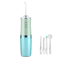 6886 Dental Flusher Water Dental Floss Portable Household Teeth Oral Cleaning Dental Scaler, Band Width: 4 Heads(Green)