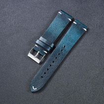 HB001 Color-Changing Retro Oil Wax Leather Universal Watch Band, Size: 20mm(Blue)
