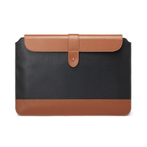 Horizontal Microfiber Color Matching Notebook Liner Bag, Style: Liner Bag (Black + Brown), Applicable Model: 11  -12 Inch