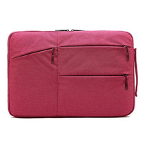 Zipper Type Polyester Business Laptop Liner Bag, Size: 15.6 Inch(Rose Red)