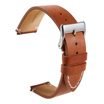 First Layer Retro Cowhide Frosted Leather Quick Release Universal Watch Band, Size 20mm(Light Brown)