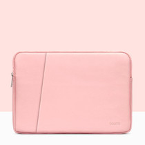 Baona BN-Q004 PU Leather Laptop Bag, Colour: Double-layer Pink, Size: 15/15.6 inch
