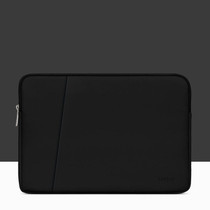 Baona BN-Q004 PU Leather Laptop Bag, Colour: Double-layer Midnight Black, Size: 13/13.3/14 inch