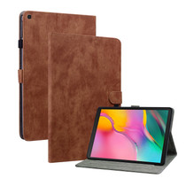 For Samsung Galaxy Tab A 10.1 2019 Tiger Pattern Flip Leather Tablet Case(Brown)