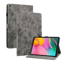 For Samsung Galaxy Tab A 10.1 2019 Tiger Pattern Flip Leather Tablet Case(Grey)