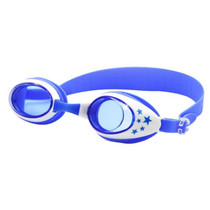 Star Pattern Anti-fog Silicone Swimming Goggles with Ear Plugs for Children(Blue)