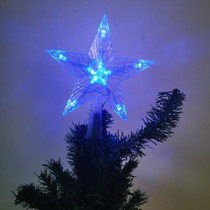 Christmas Tree Top Light LED Glowing Star Lights, Size: Small Battery Model(Blue)