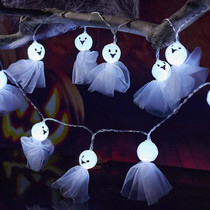 LED Halloween Decoration Luminous Cloth Ghost Ornament String Light 6m 40 Lights(White)