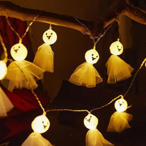 LED Halloween Decoration Luminous Cloth Ghost Ornament String Light 6m 40 Lights(Warm White)