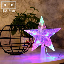 Christmas Tree Top Light LED Glowing Star Lights, Size: Small EU Plug(Colorful)