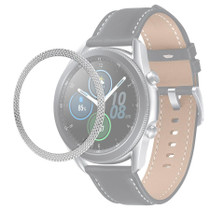 For Samsung Galaxy Watch 3 45mm Smart Watch Rhombus Texture Bezel Ring(Silver)