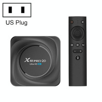 X88 Pro 20 4K Smart TV BOX Android 11.0 Media Player with Voice Remote Control, RK3566 Quad Core 64bit Cortex-A55 up to 1.8GHz, RAM: 8GB, ROM: 128GB, Support Dual Band WiFi, Bluetooth, Ethernet, US Plug
