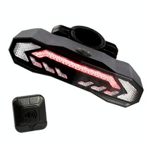 SF31 Bicycle Rail Light Brake Steering Sensor Anti-Theft Alarm Wireless Remote Control Warning Bell(Black)