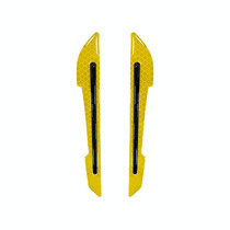 4 Sets Car Reflective Sticker Door Border Anti-Collision Strip Leaf Board Personality Rear View Mirror Warning Sticker(Yellow)