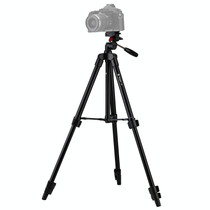 Fotopro X1 4-Section Folding Legs Tripod Mount with U-Shape Three-Dimensional Tripod Head & Phone Clamp for DSLR & Digital Camera, Adjustable Height: 39-122.5cm (Black)