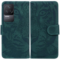 For Xiaomi Redmi K40S Tiger Embossing Pattern Horizontal Flip Leather Phone Case(Green)