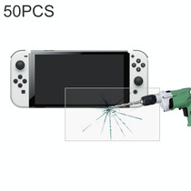 For Nintendo Switch OLED 50 PCS 0.26mm 9H 2.5D Tempered Glass Film