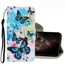 For Xiaomi Redmi 10 Coloured Drawing Pattern Leather Phone Case(Purple Butterfly)