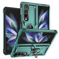 For Samsung Galaxy Z Fold4 Shockproof TPU + PC Phone Case(Dark Green)