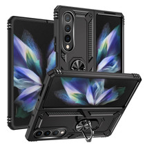 For Samsung Galaxy Z Fold4 Shockproof TPU + PC Phone Case(Black)