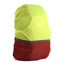 2 PCS Outdoor Mountaineering Color Matching Luminous Backpack Rain Cover, Size: L 45-55L(Red + Fluorescent Green)