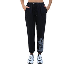 Women Printed Cropped Trousers (Color:Black Size:XL)