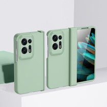For OPPO Find N2 Three-stage Skin Feel PC Phone Case with Hinge(Mint Green)