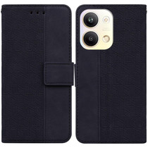 For OPPO Reno9 Pro Geometric Embossed Leather Phone Case(Black)