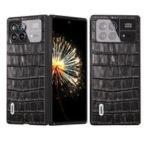 For Xiaomi Mix Fold 3 ABEEL Crocodile Texture Genuine Leather Phone Case(Black)