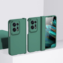 For OPPO Find N2 Three-stage Skin Feel PC Phone Case with Hinge(Green)