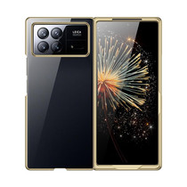 For Xiaomi Mix Fold 3 Full Coverage Electroplate PC Transparent Phone Case(Gold)