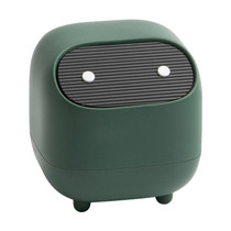 Desktop Trash Can Mini Dual-layer Push Trash Bin(Green)