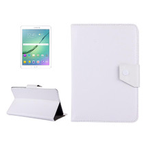 10 inch Tablets Leather Case Crazy Horse Texture Protective Case Shell with Holder for Asus ZenPad 10 Z300C, Huawei MediaPad M2 10.0-A01W, Cube IWORK10(White)
