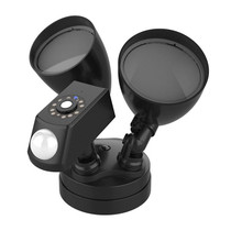 20W LED Smart Sensor Outdoor Floodlight with 1080P Security Camera, 5000K White Light (Black)