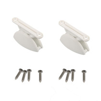 A8627 2 Pair RV Hatch Semi-circular Retainer Kit with Screws(White)